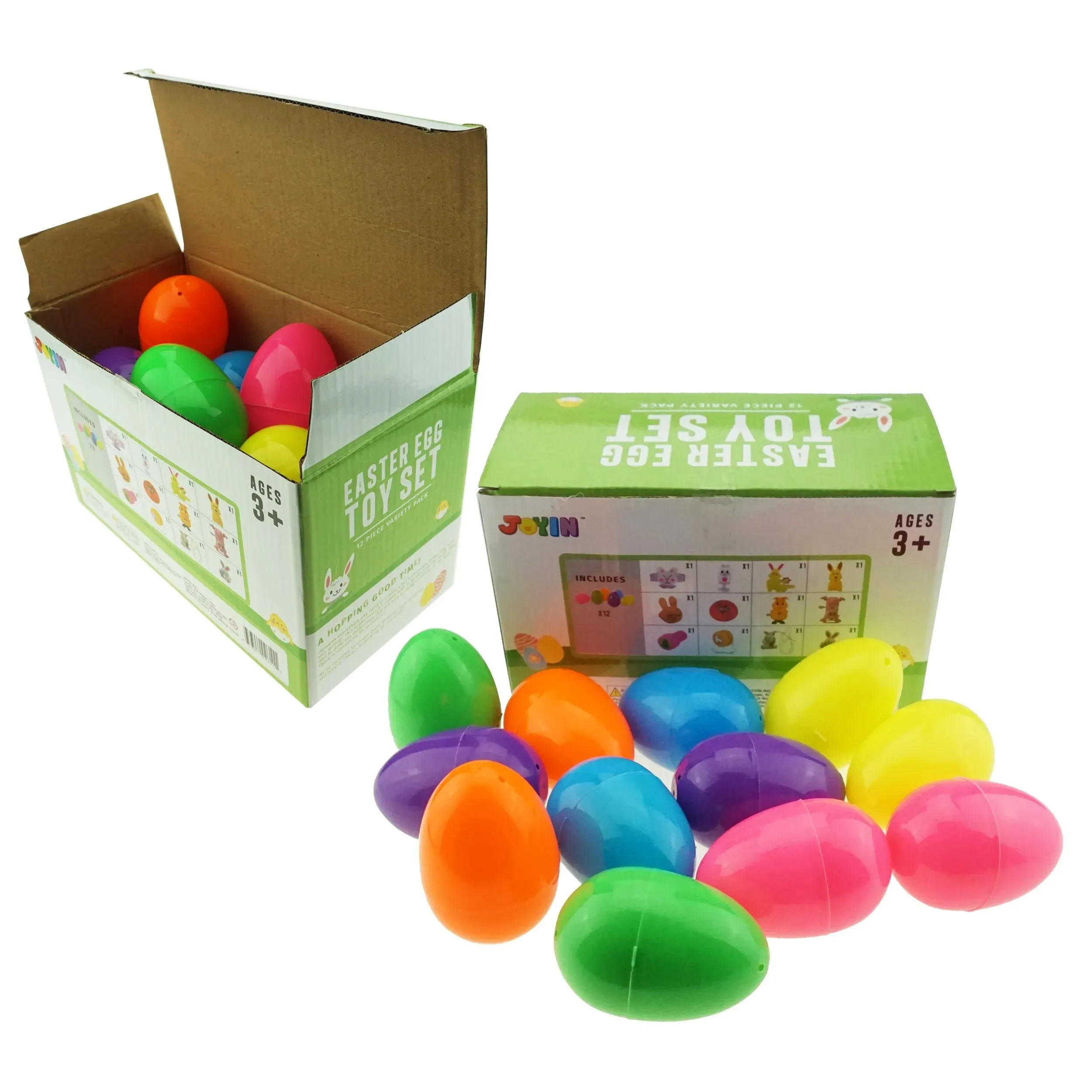 12Pcs Wind up Bunny Rabbit Prefilled Easter Eggs 3.25in