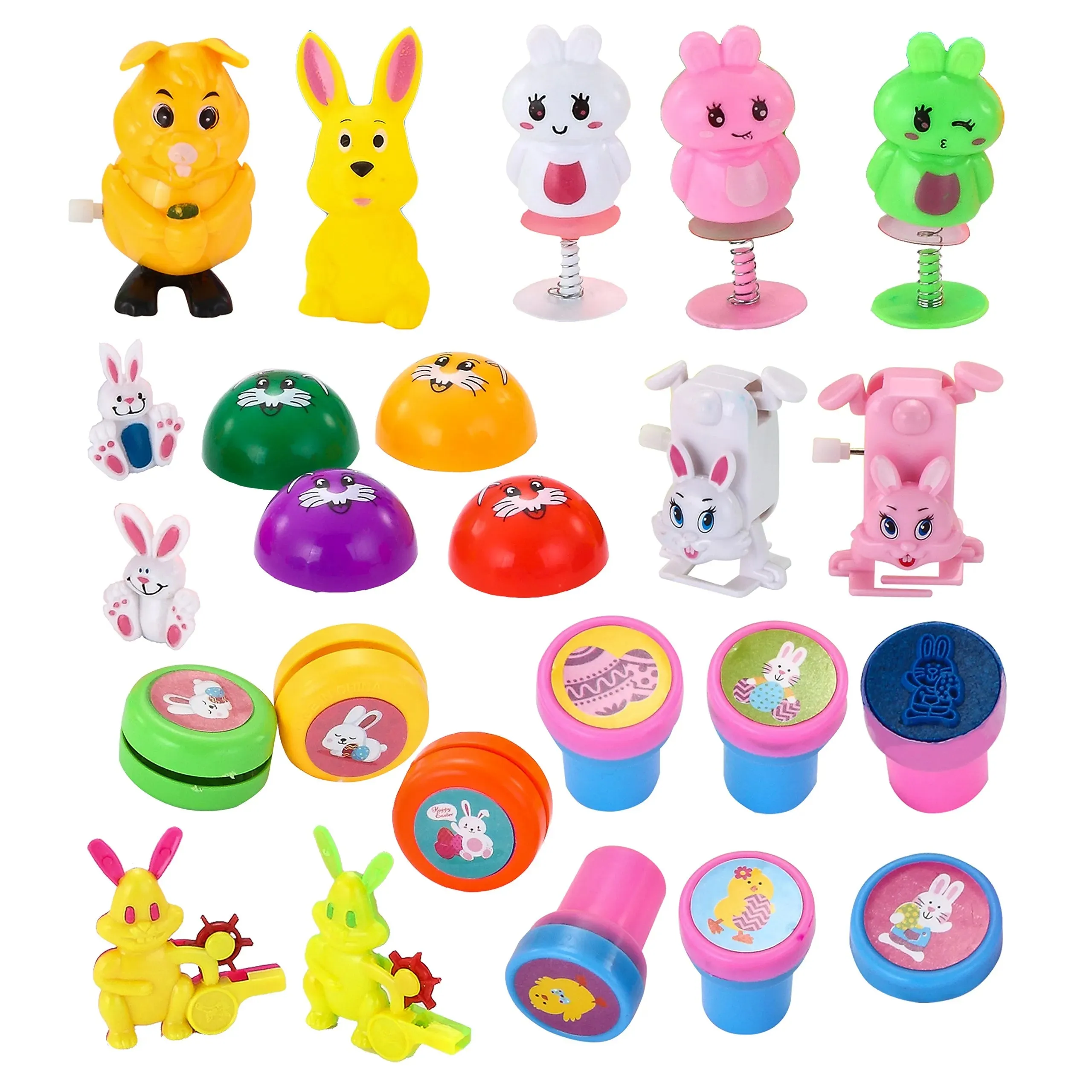 12Pcs Wind up Bunny Rabbit Prefilled Easter Eggs 3.25in