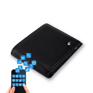 2017 New Genuine Leather Short Smart Wallet Bluetooth Connected with Phone IOS Andriod APP Available Anti Lost Selfie Purse