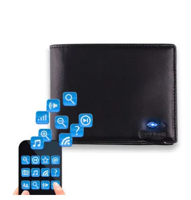2017 New Genuine Leather Short Smart Wallet Bluetooth Connected with Phone IOS Andriod APP Available Anti Lost Selfie Purse