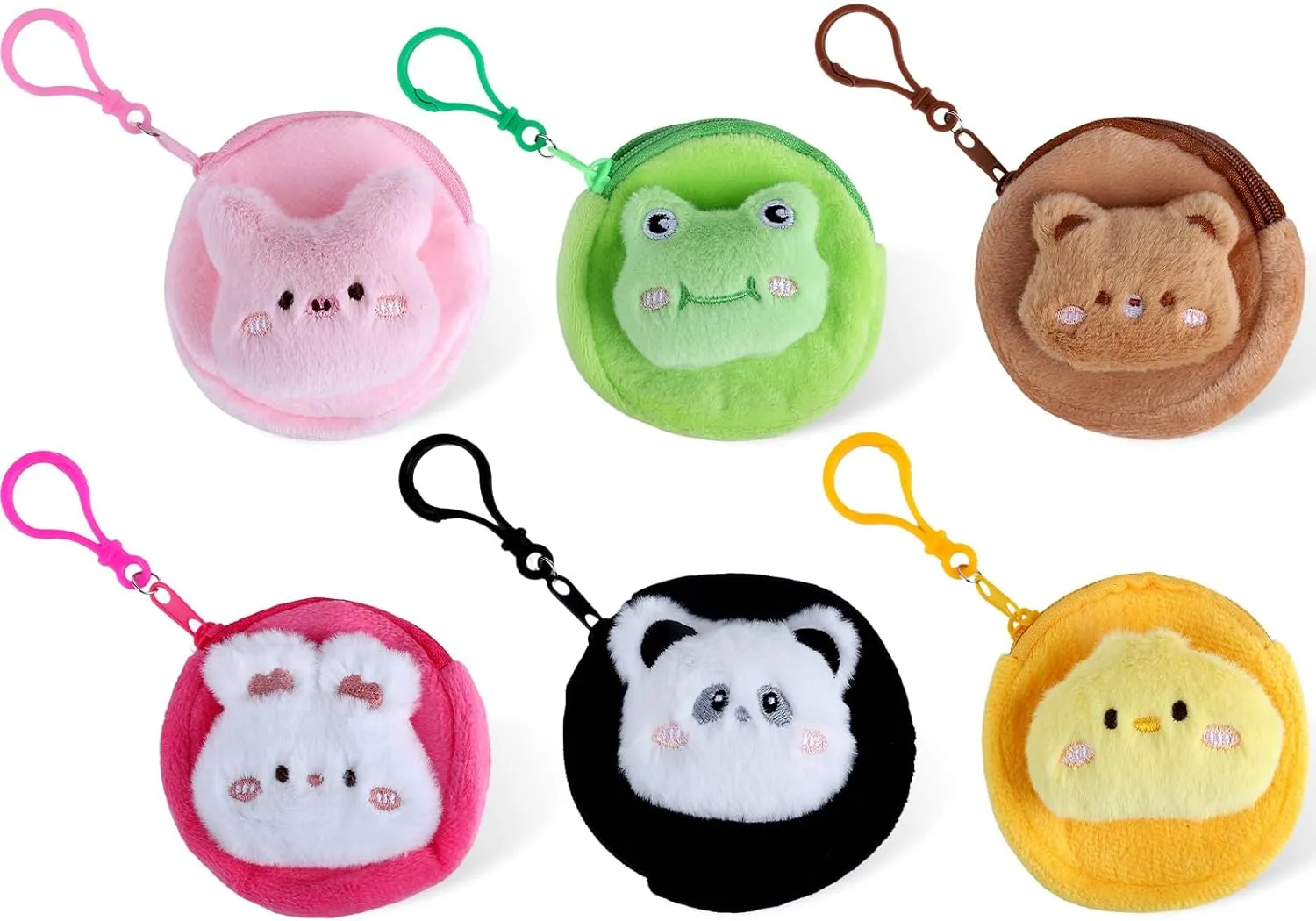 28-Pack Mini Stuffed Plush Animals Toys for Kids Party Bag Fillers, Keychain Coin Purse Bags for Kids Birthday Party Favors Goodie Bags Return Gifts Classroom Rewards