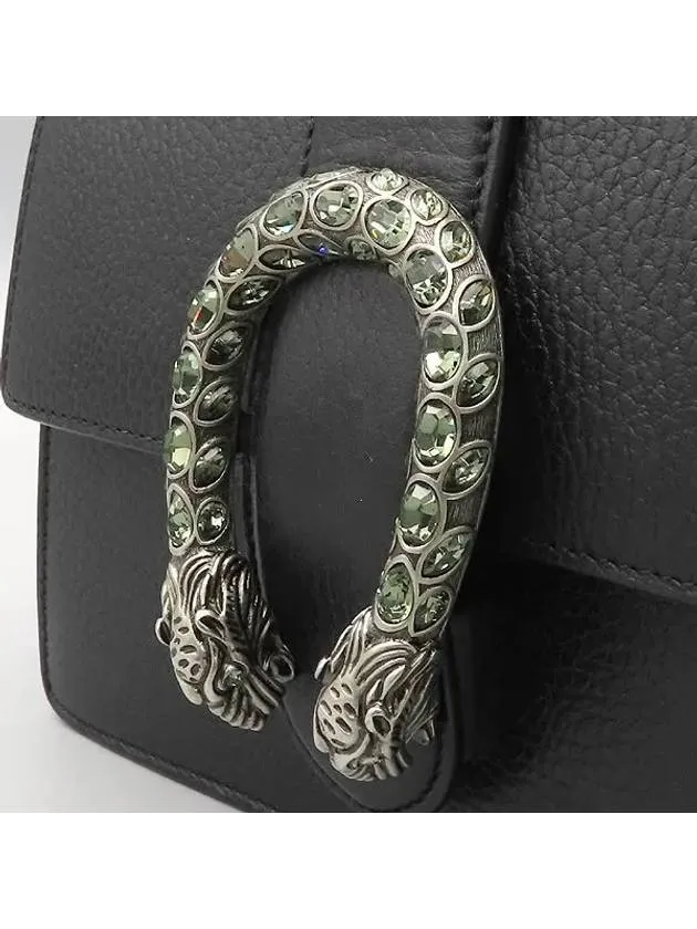 523367 Black leather Dionysus bamboo handle DFS T Galleria tote bag shoulder strap 2WAY