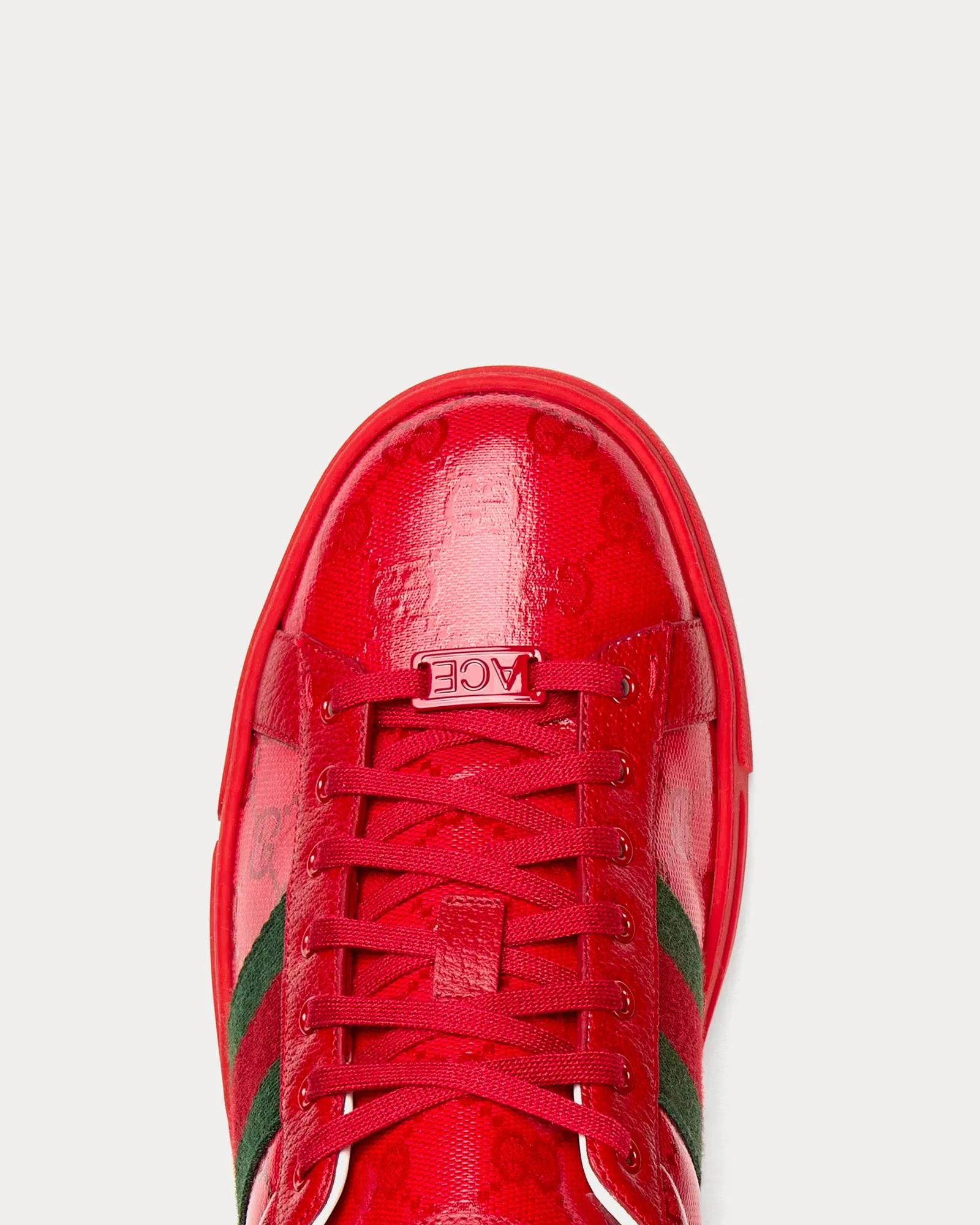 Ace GG Crystal Canvas Red Low Top Sneakers