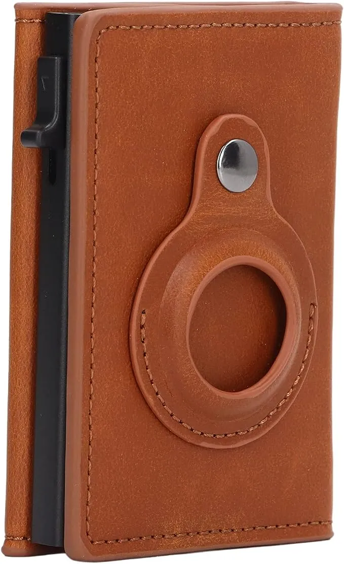 AirTag Wallet - Premium Leather Card Holder RFID Blocking Smart Wallet with AirTag Case