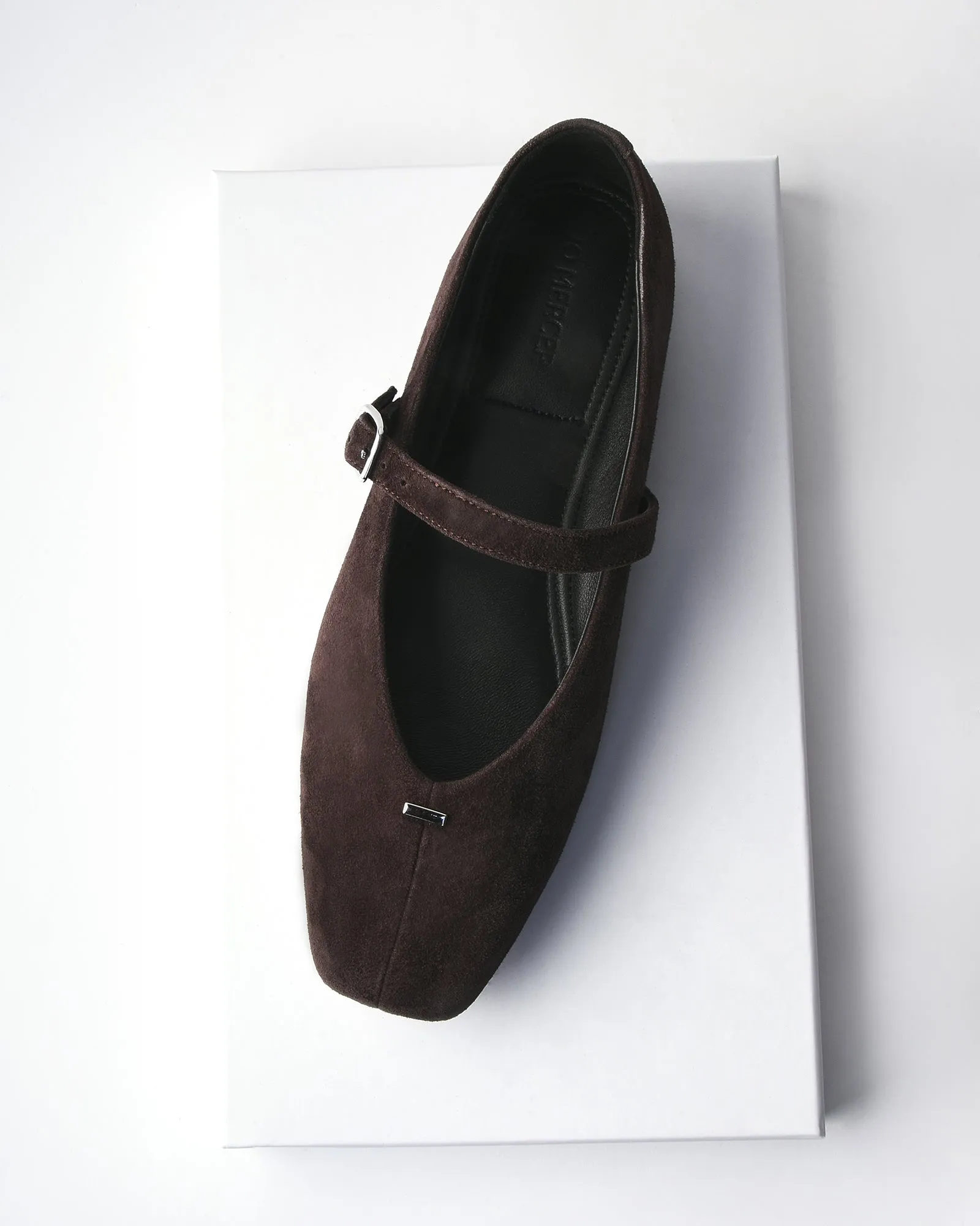 APRIL CASUAL FLATS BITTER CHOC SUEDE