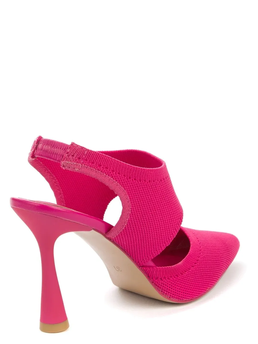 Betsy Hot Pink High Heel Knit Shoes