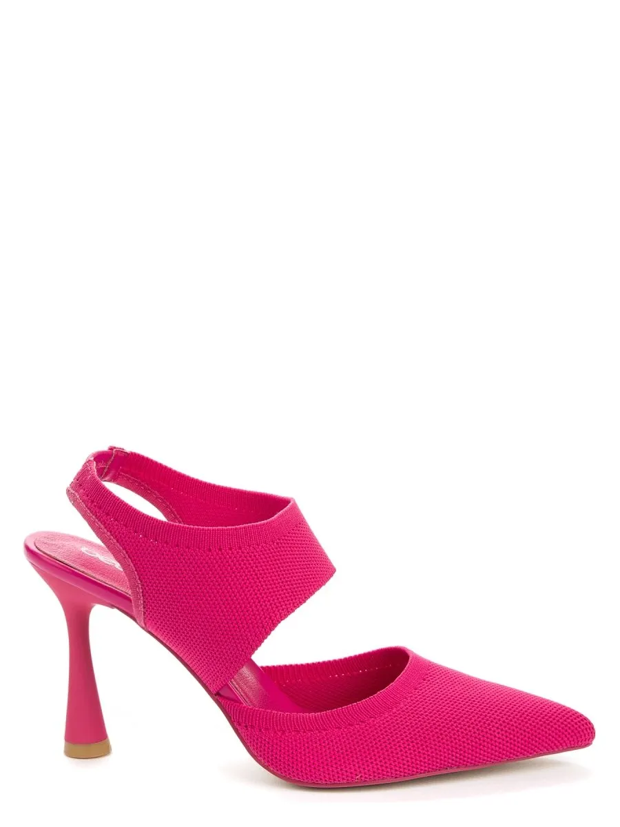 Betsy Hot Pink High Heel Knit Shoes