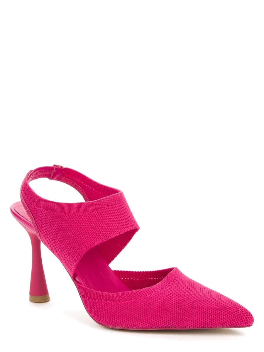 Betsy Hot Pink High Heel Knit Shoes