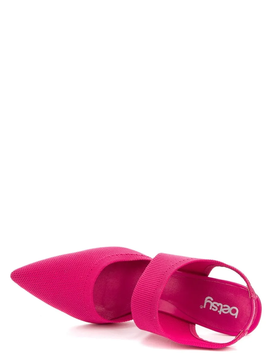 Betsy Hot Pink High Heel Knit Shoes