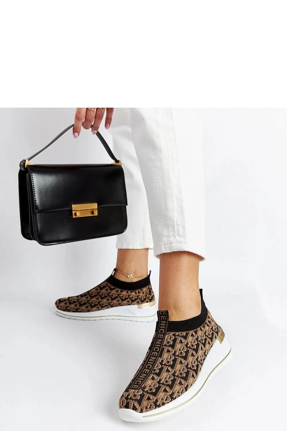Black-brown Slip On Tartano shoes