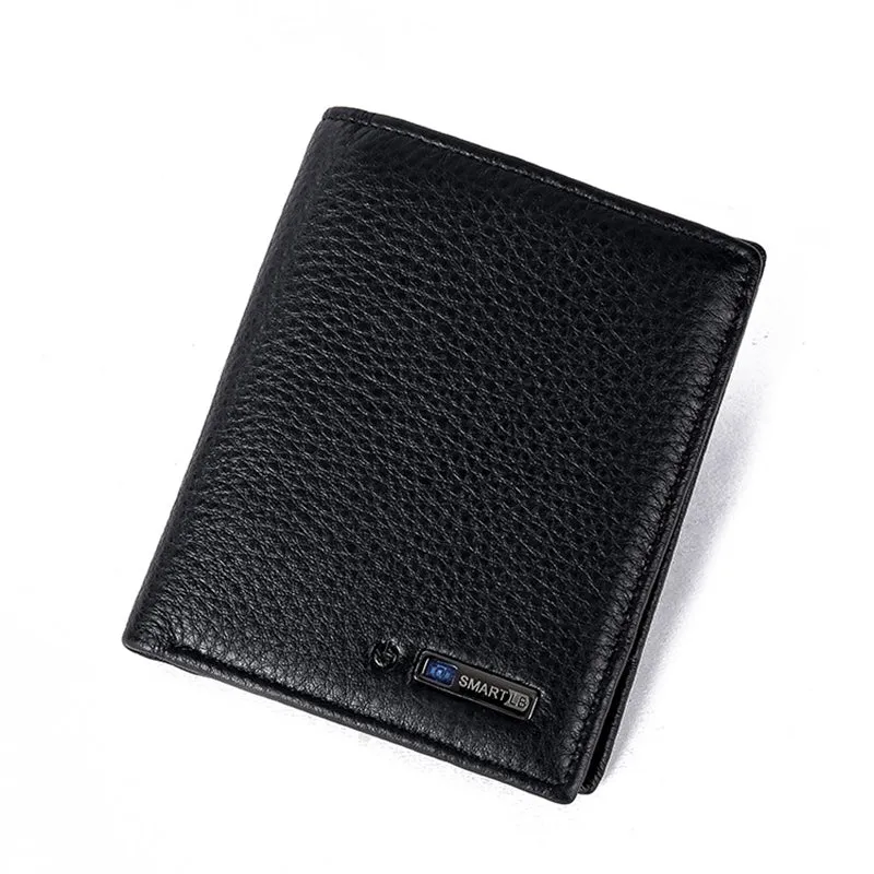 Bluetooth Smart Wallet Men Leather Genuine Anti Lost Intelligent Bluetooth Purse Male Card Holders carteira