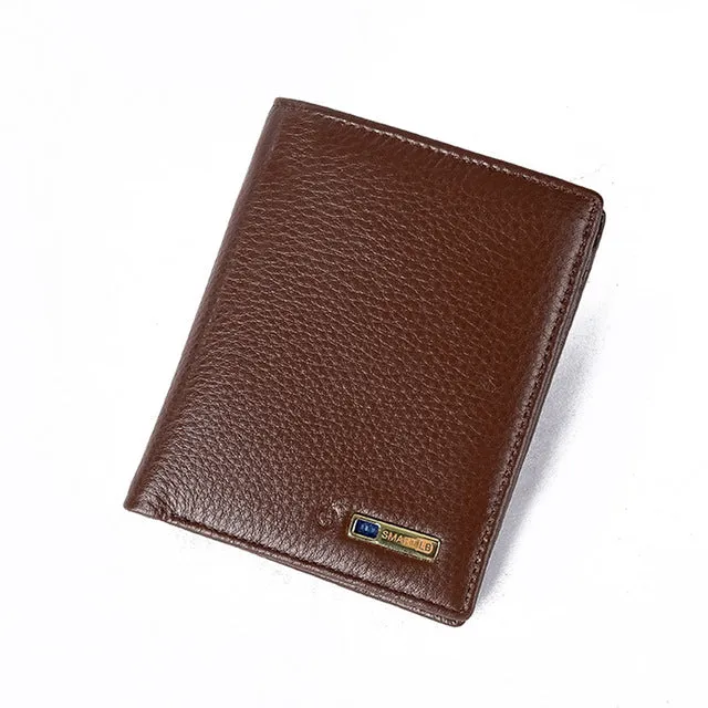 Bluetooth Smart Wallet Men Leather Genuine Anti Lost Intelligent Bluetooth Purse Male Card Holders carteira
