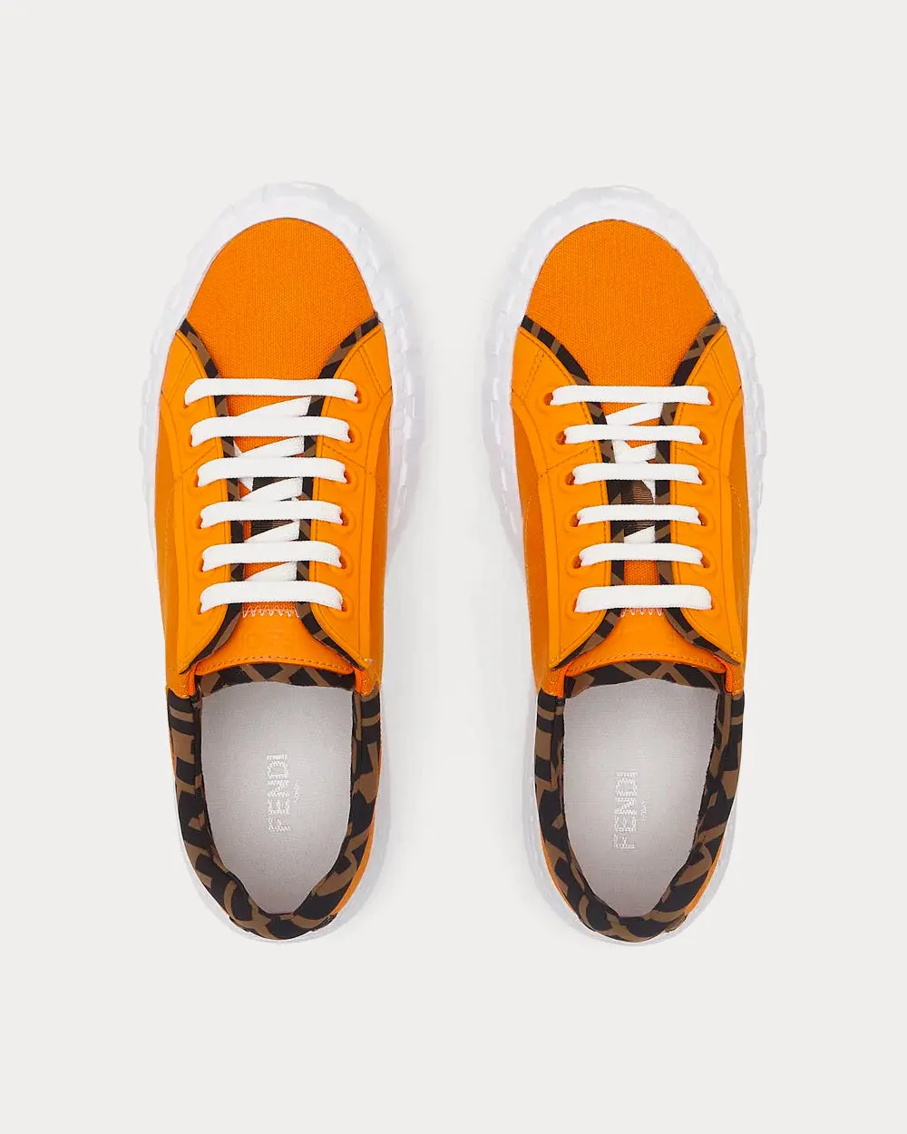 Canvas Orange Low Top Sneakers