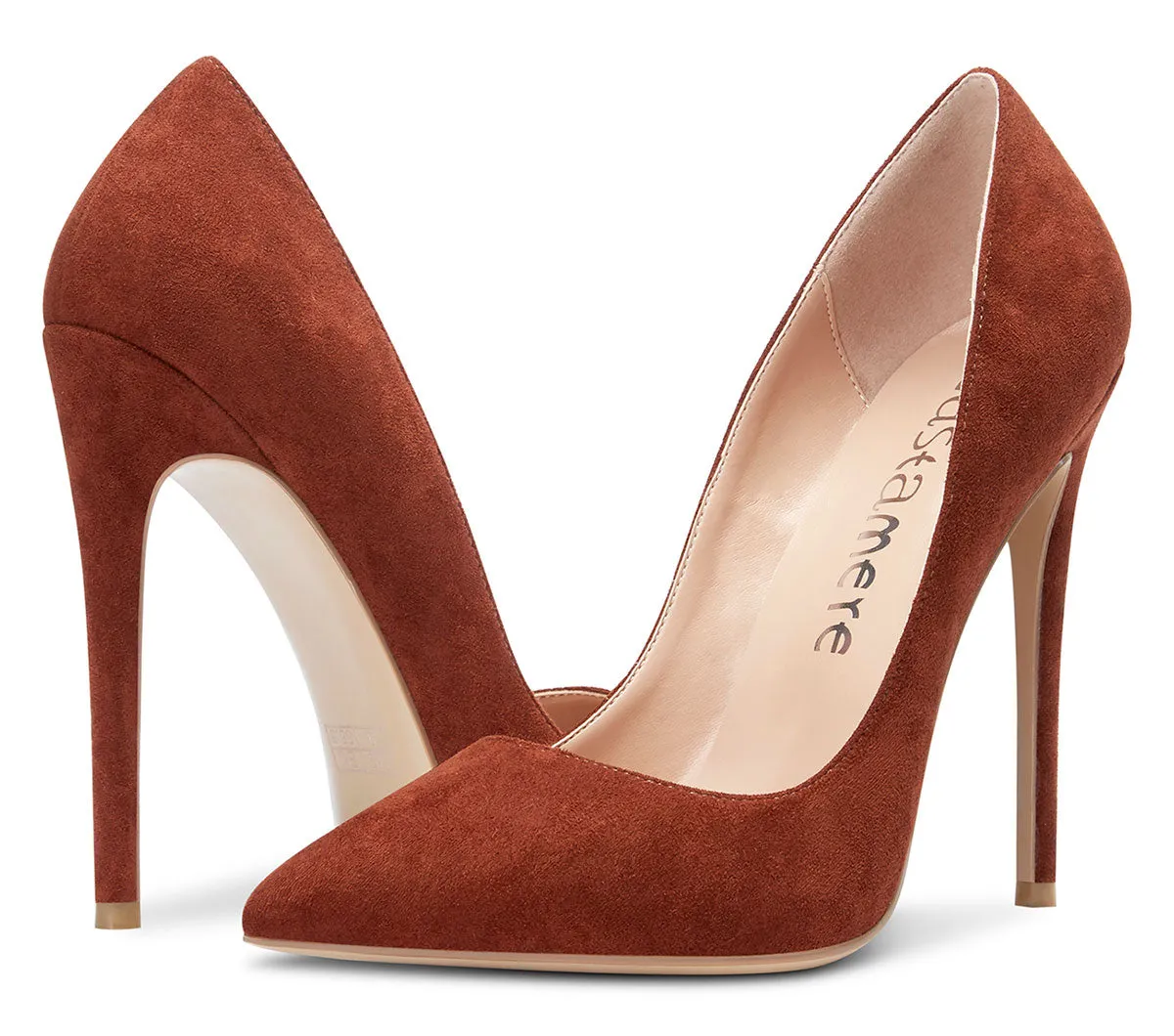 CASTAMERE Womens Sky High Heels Basic Pumps Pointed Toe Stilettos 12CM Heel Classic Shoes