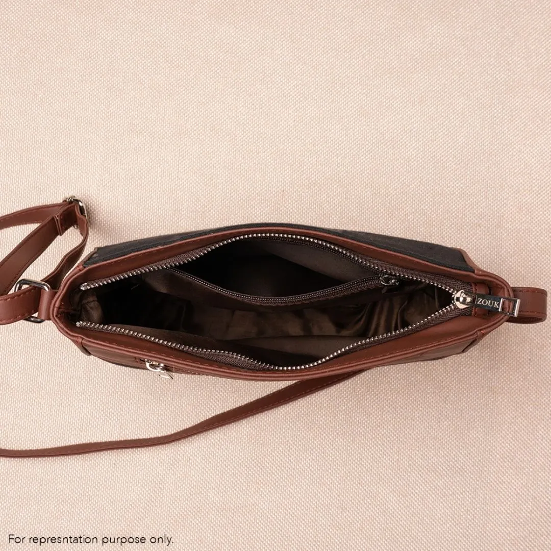 Chandra Mahal Raj Gadi Motif U-Shaped Sling Bag