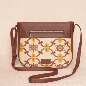 Chandra Mahal Raj Gadi Motif U-Shaped Sling Bag