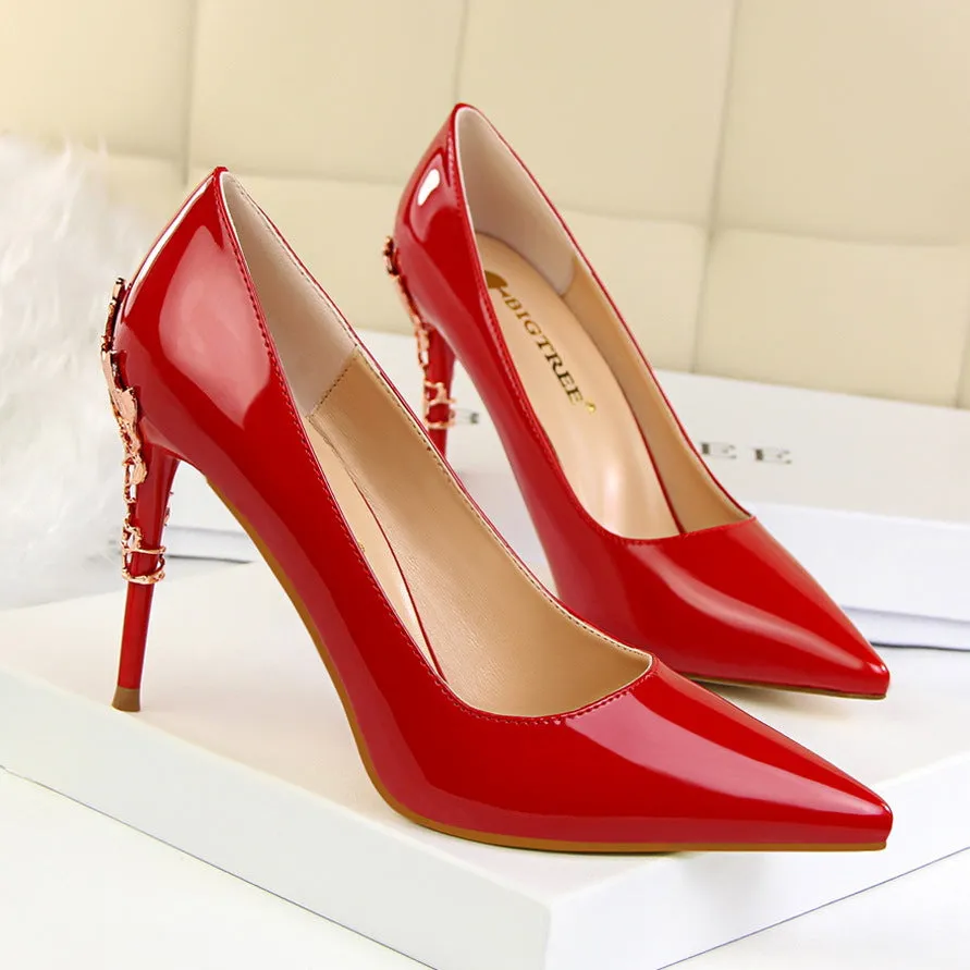 Charming Pointed Toe Low Cut Stiletto High Heels Party Shoes