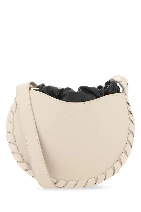 Chloe Women Powder Pink Leather Small Mate Crossbody Bag
