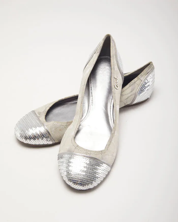 Coach Sequin Monogram Ballet Flats - UK6.5