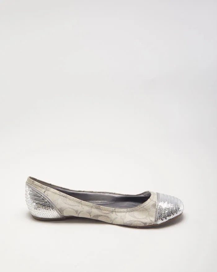 Coach Sequin Monogram Ballet Flats - UK6.5