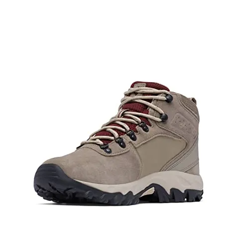 Columbia Men's Newton Ridge™ Plus II Suede Waterproof Boot, Pebble, Rust, 13 US