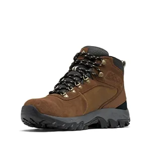 Columbia Men's Newton Ridge Plus II Suede Waterproof Hiking Shoe, Dark Grey/Gold Amber, 11