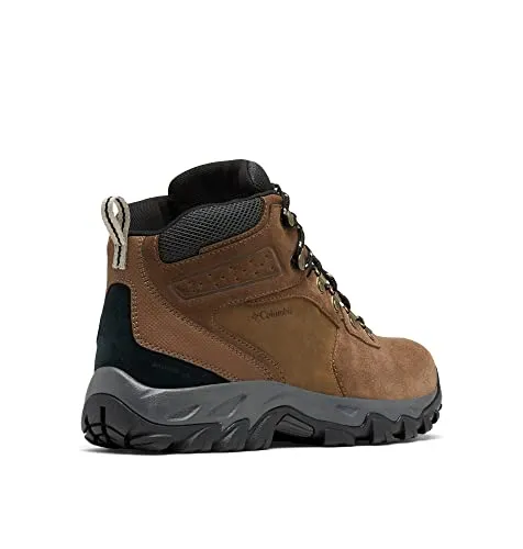 Columbia Men's Newton Ridge Plus II Suede Waterproof Hiking Shoe, Dark Grey/Gold Amber, 11