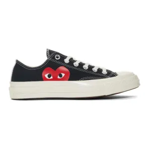 Comme des Garcons Play Black Converse Edition Half Heart Chuck 70 Low Sneakers