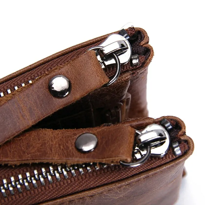 Contact's Vintage Crazy Horse Cowhide Genuine Leather Wallet  N0029