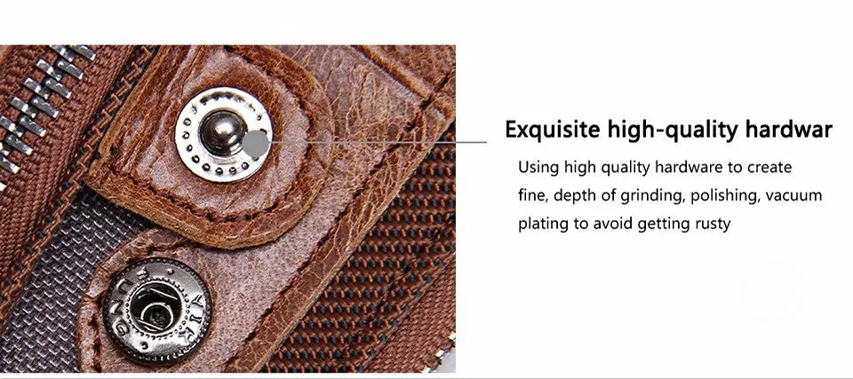 Contact's Vintage Crazy Horse Cowhide Genuine Leather Wallet  N0029