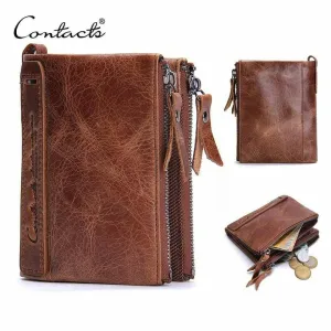 Contact's Vintage Crazy Horse Cowhide Genuine Leather Wallet  N0029