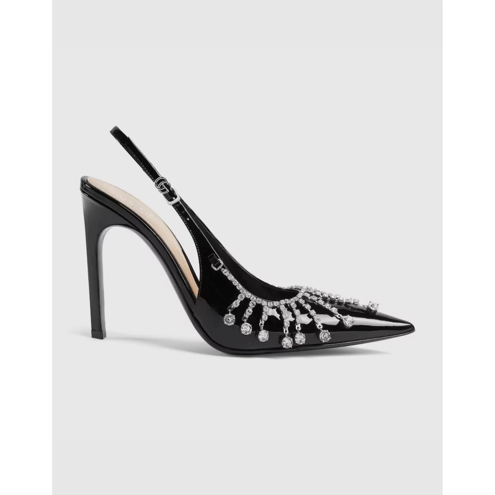 Diamond Embellishment Stiletto Pointed-Toe Shoes.