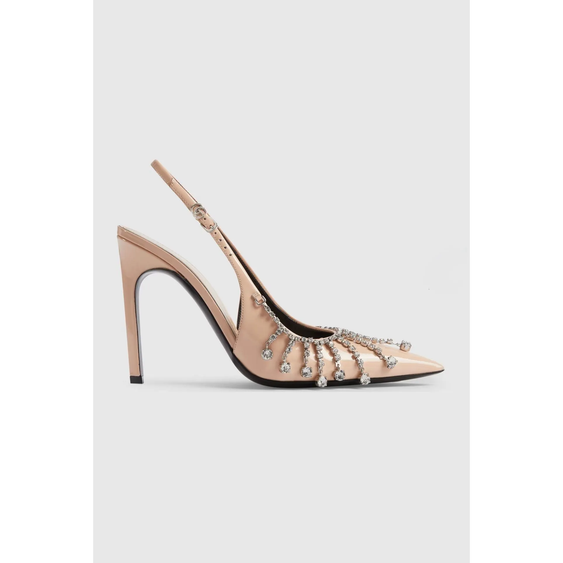 Diamond Embellishment Stiletto Pointed-Toe Shoes.
