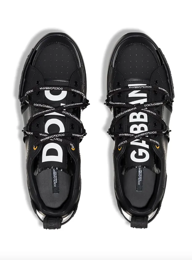 Dolce & Gabbana Portofino sneakers in calfskin and patent leather