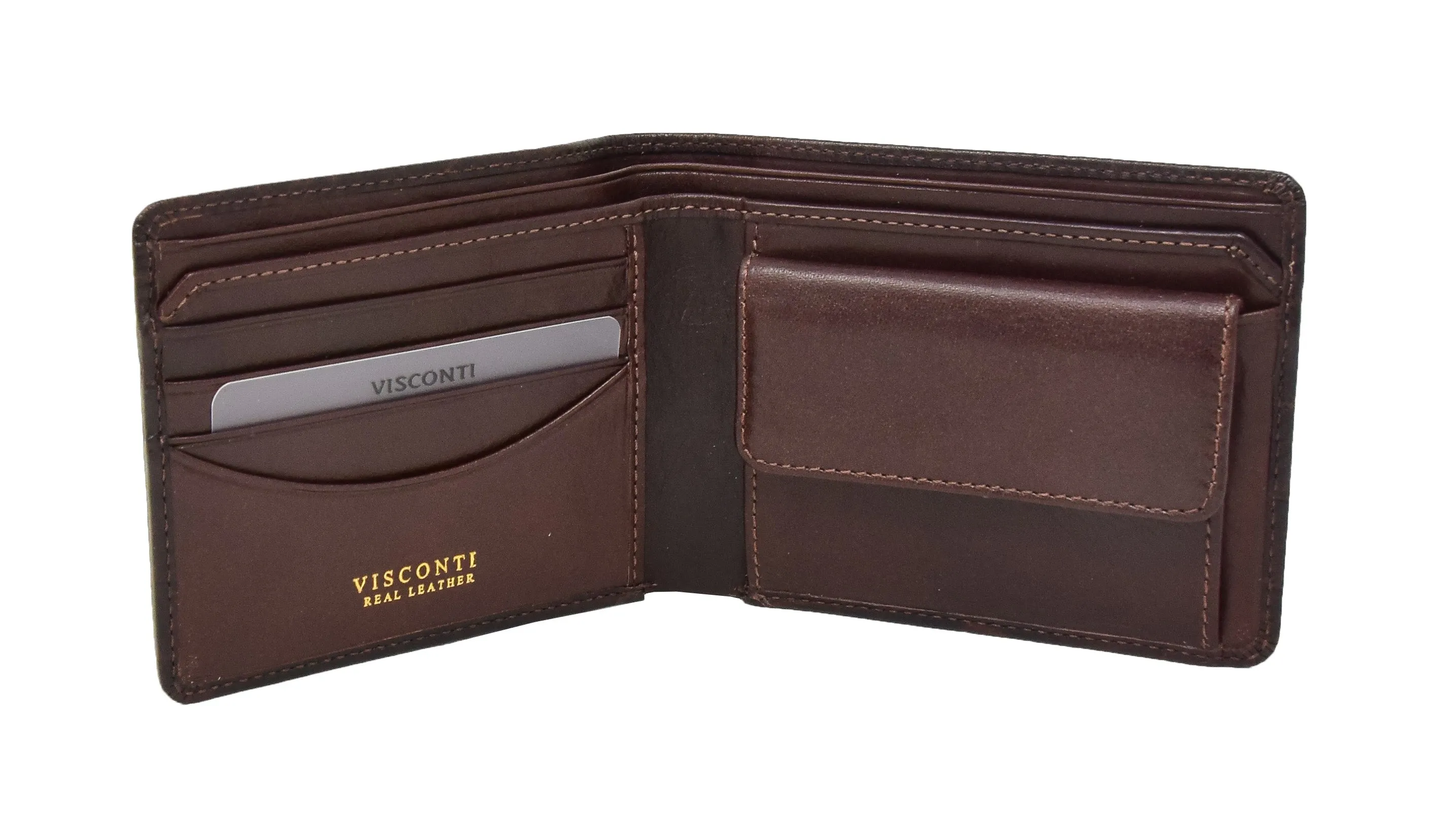 DR422 Men’s Brown Real Leather Croc Print Rfid Wallet