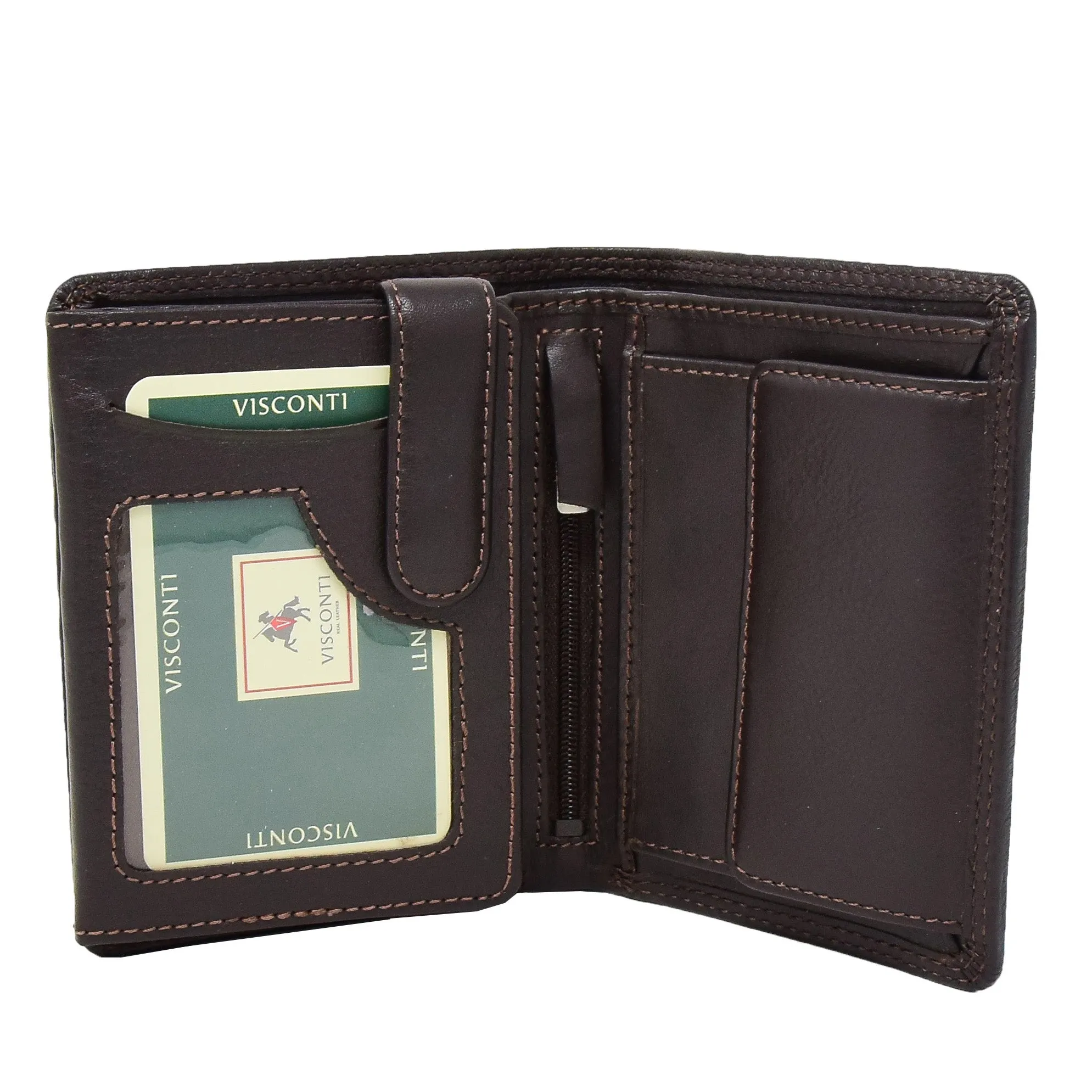 DR426 Men's Soft Leather Large Size Wallet Brown