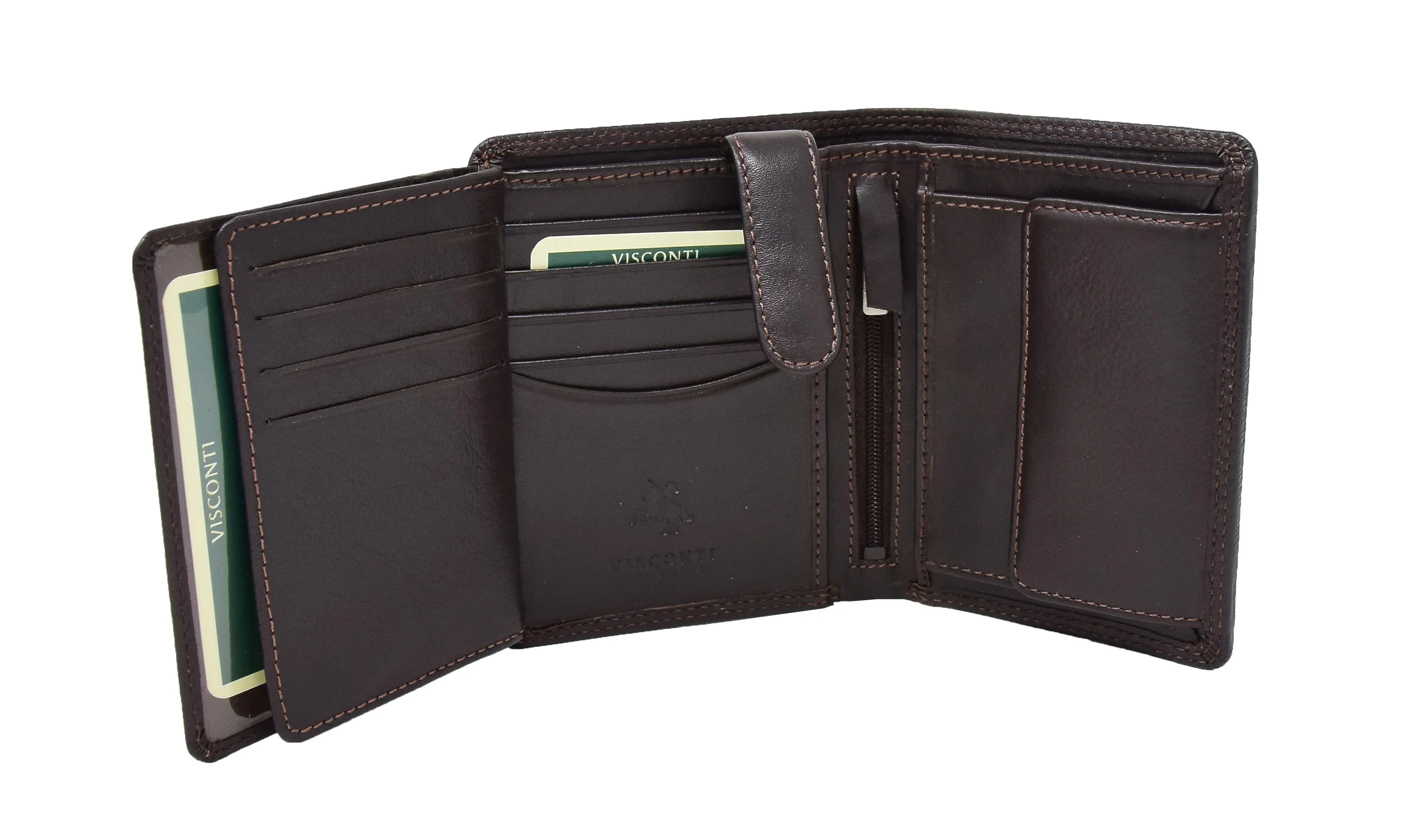 DR426 Men's Soft Leather Large Size Wallet Brown