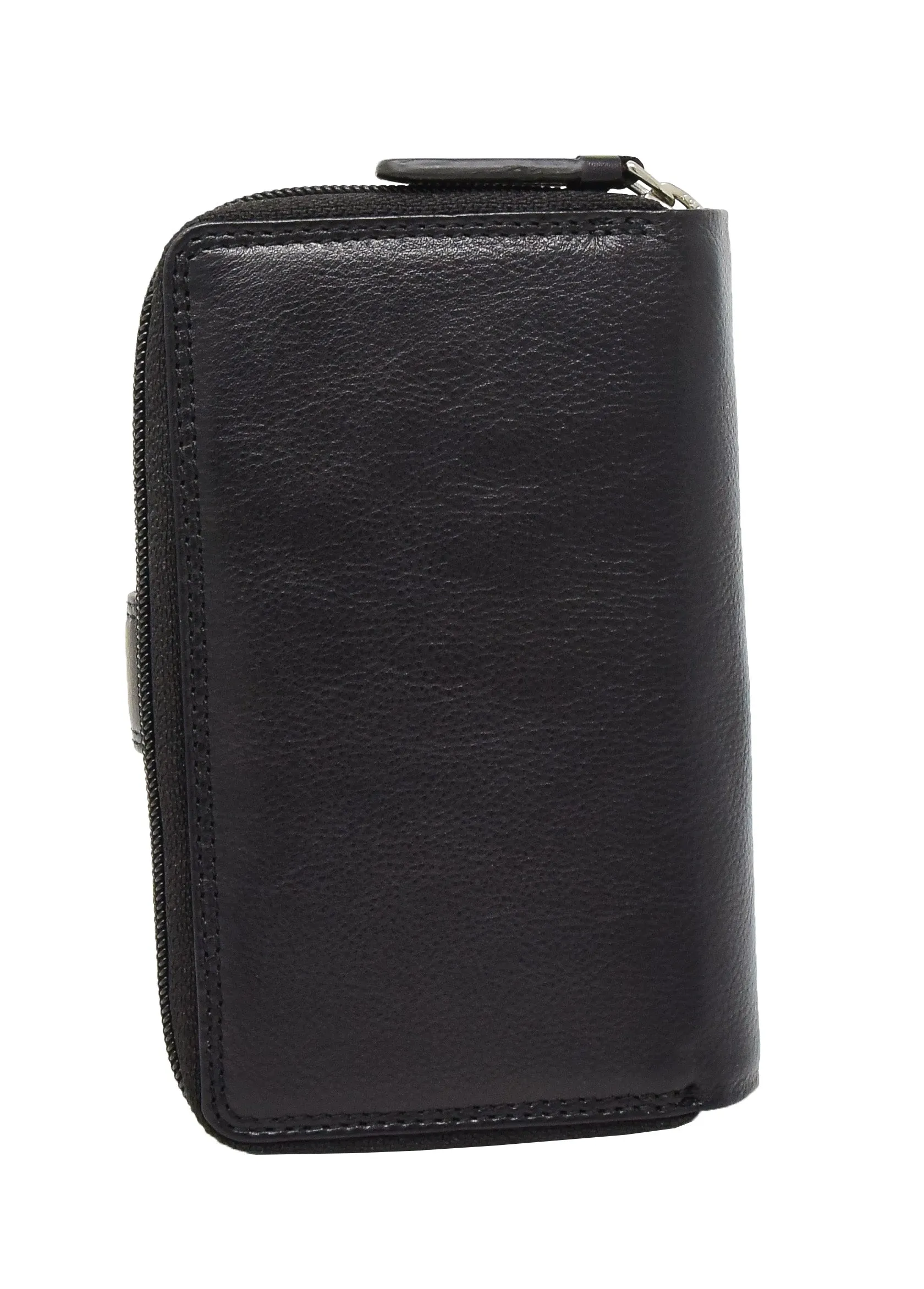 DR427 Women's Leather Booklet Style Purse Black