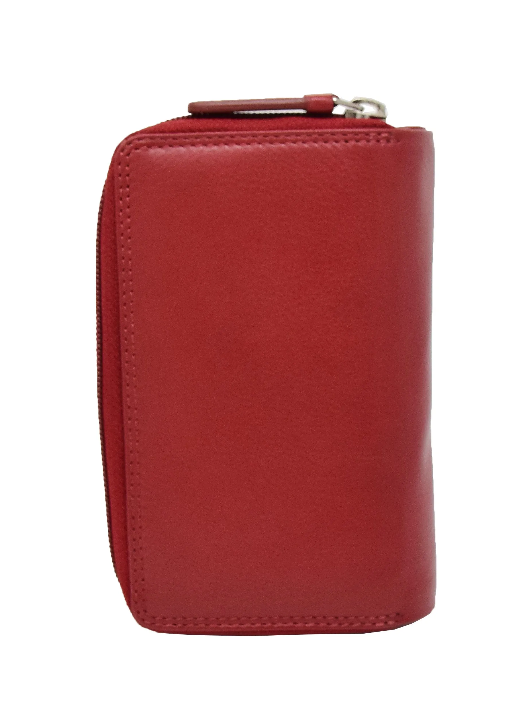 DR427 Women's Leather Booklet Style Purse Red