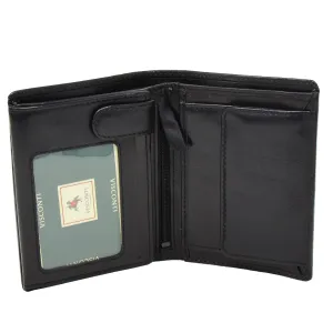 DR430 Men's Large Leather Bifold Wallet Black