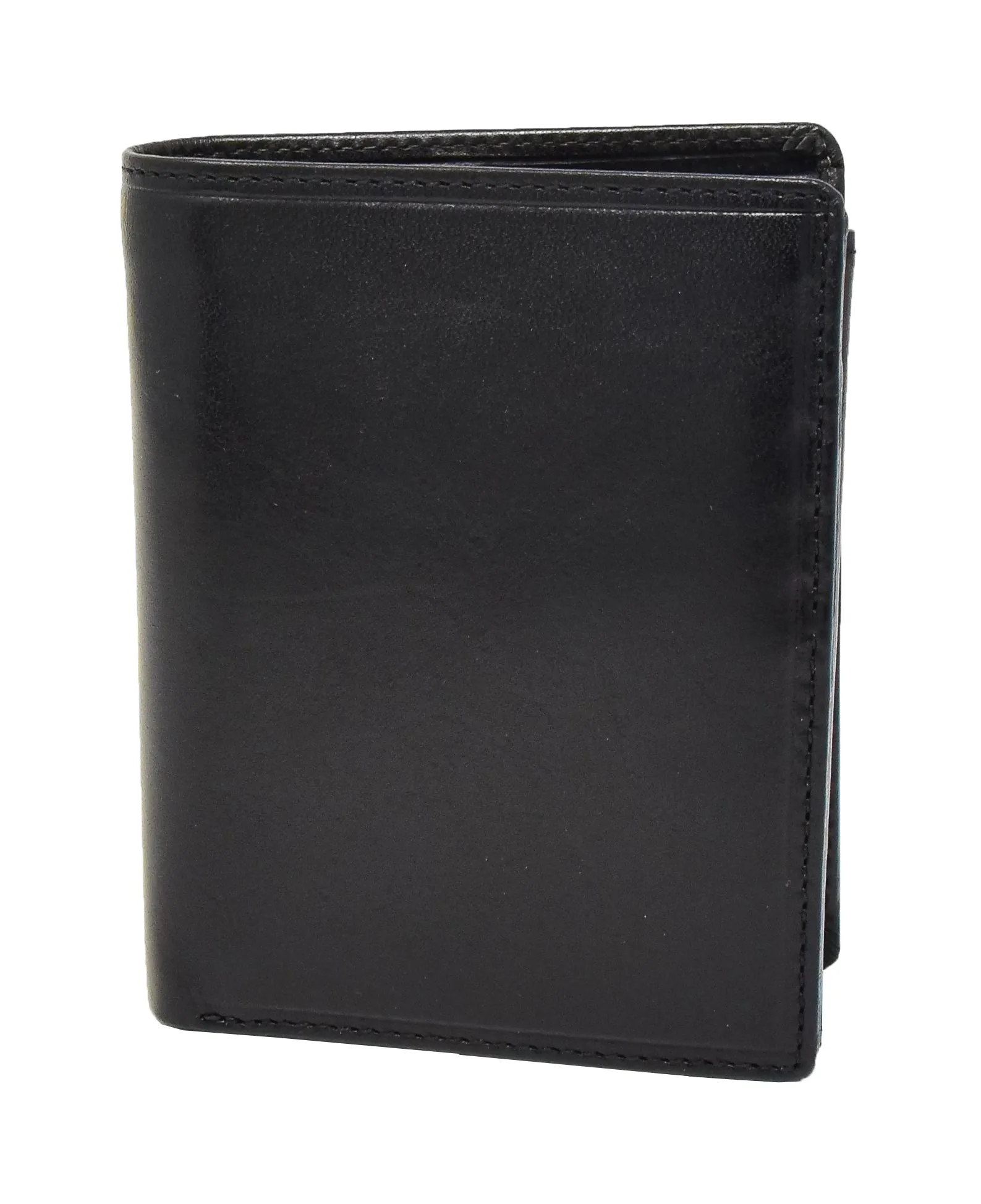 DR430 Men's Large Leather Bifold Wallet Black