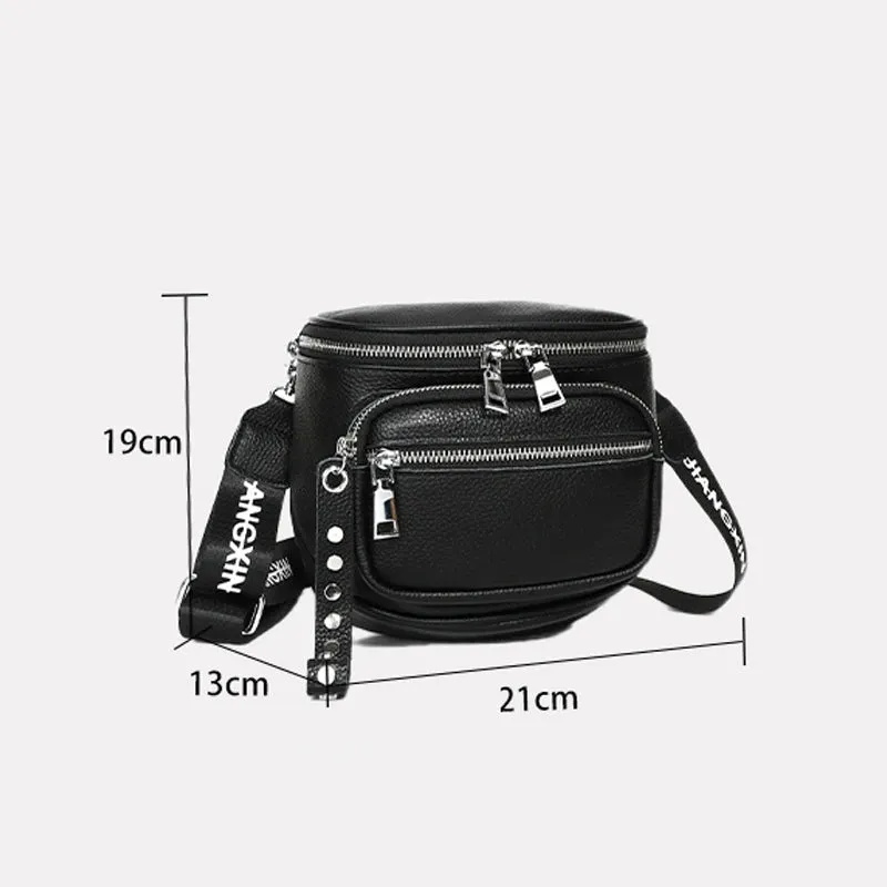Genuine Cowhide Leather Shoulder Crossbody Bags for Women