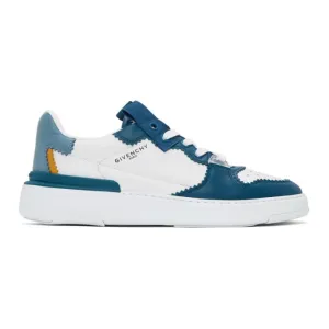 Givenchy Blue and White Three-Toned Wing Low Sneakers