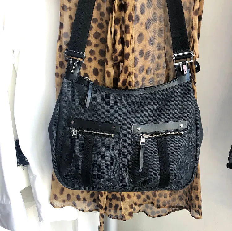 Gucci Denim Crossbody Messenger Satchel Bag