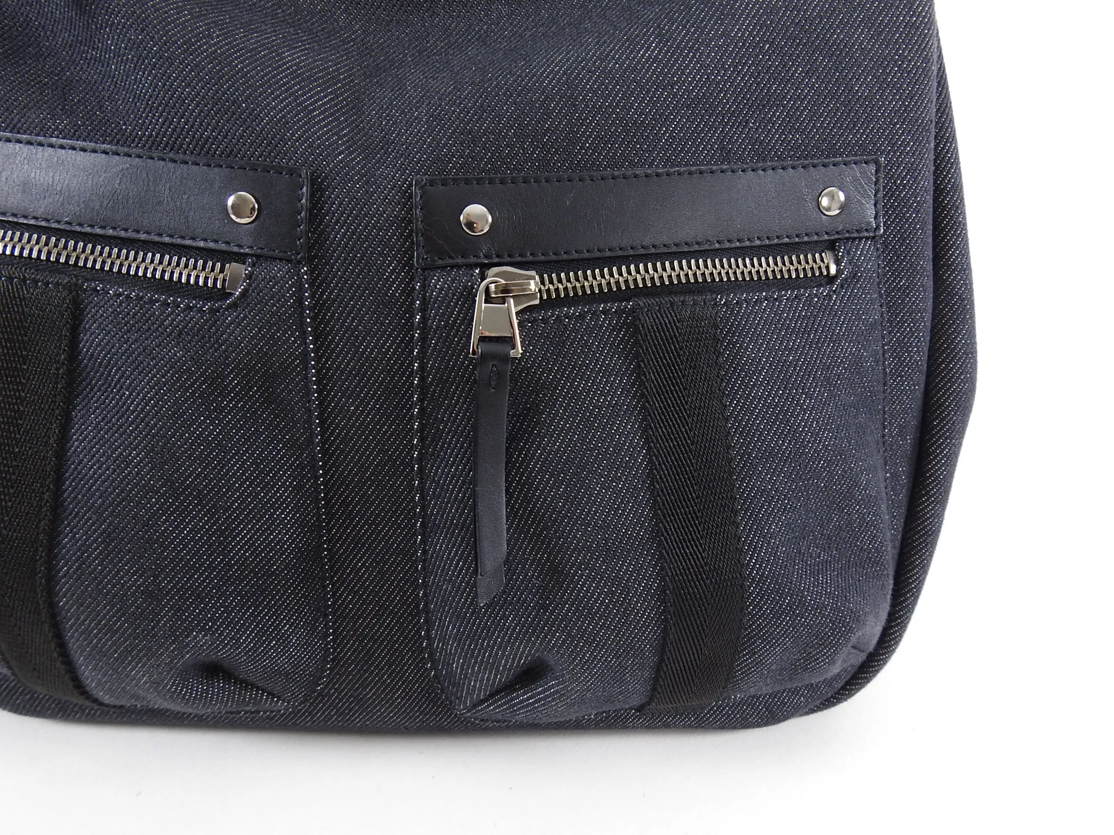 Gucci Denim Crossbody Messenger Satchel Bag