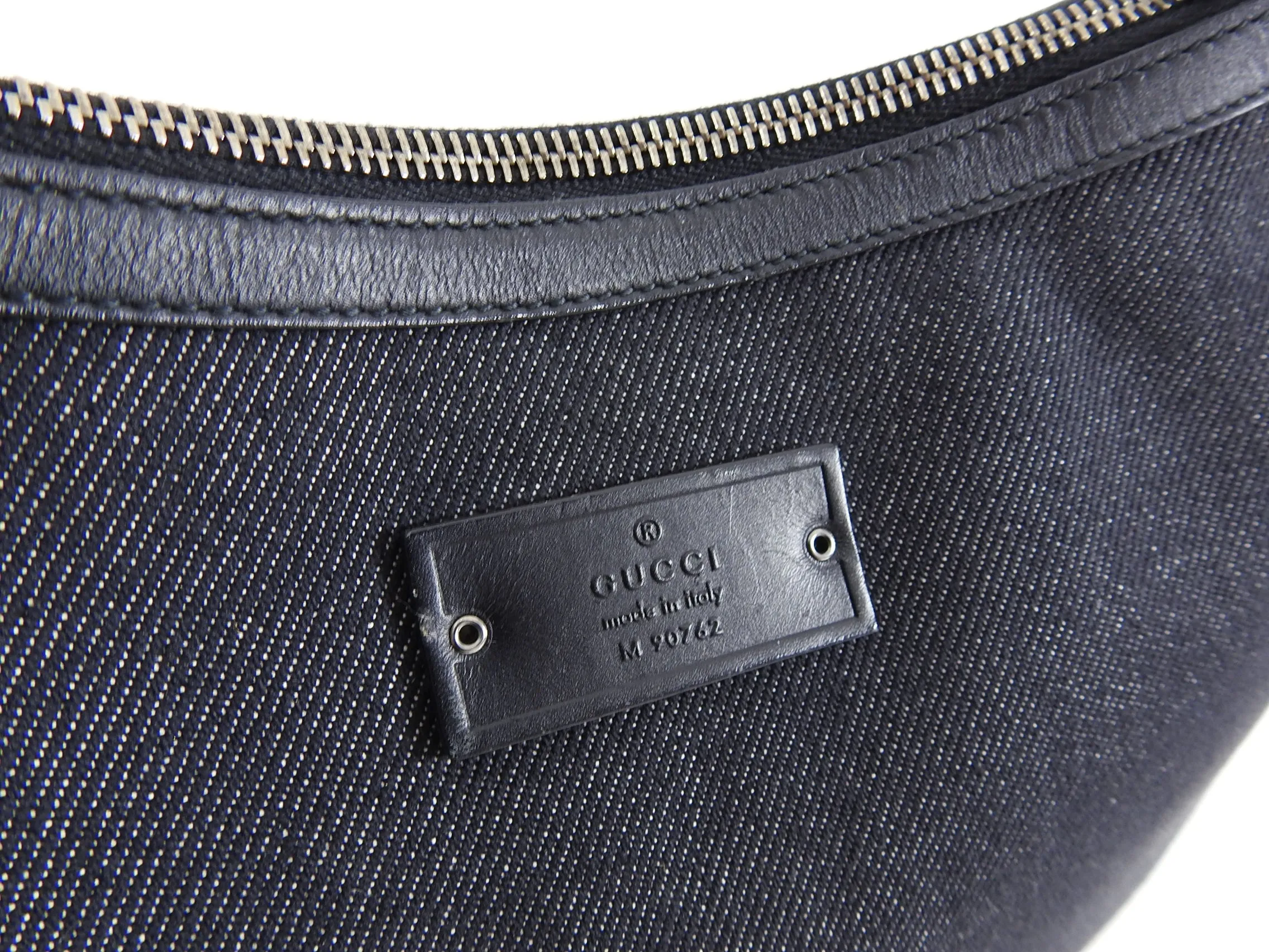 Gucci Denim Crossbody Messenger Satchel Bag