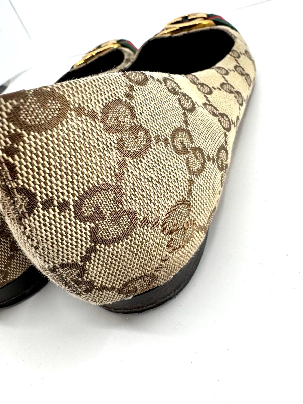 GUCCI GG SUPREME CANVAS BALLET FLATS