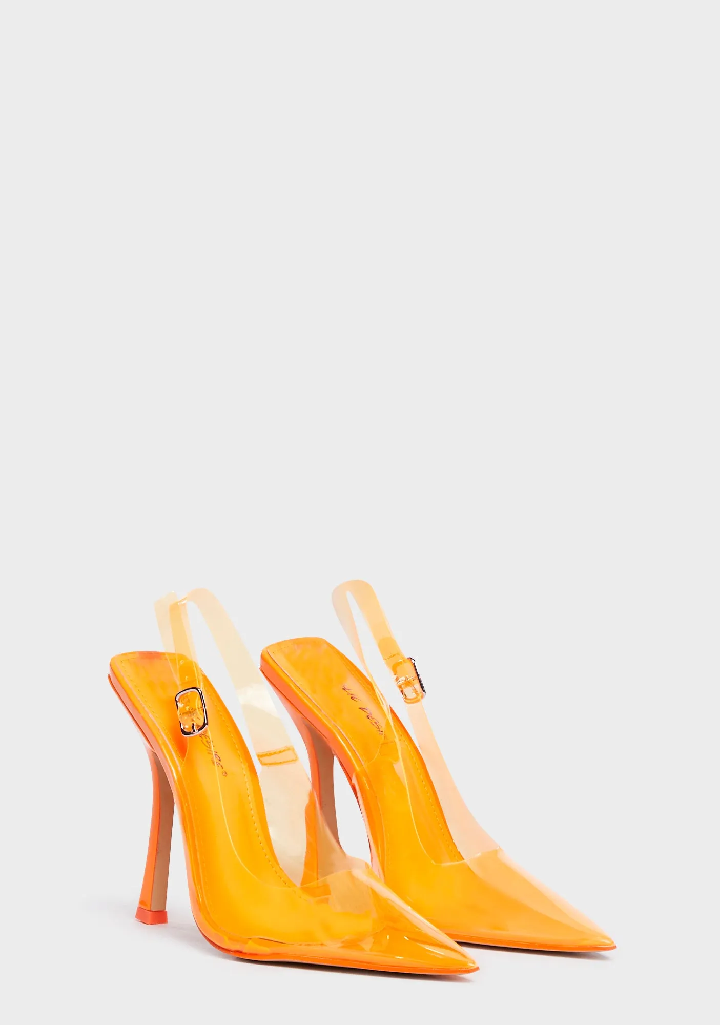 Infinity Pointed Toe Heels - Orange