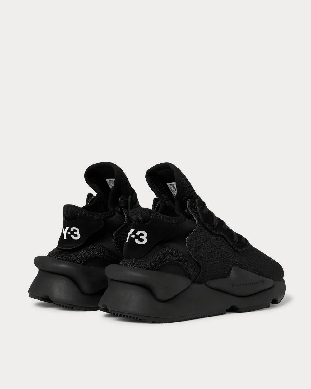 Kaiwa Suede-Trimmed Canvas and Neoprene  Black low top sneakers