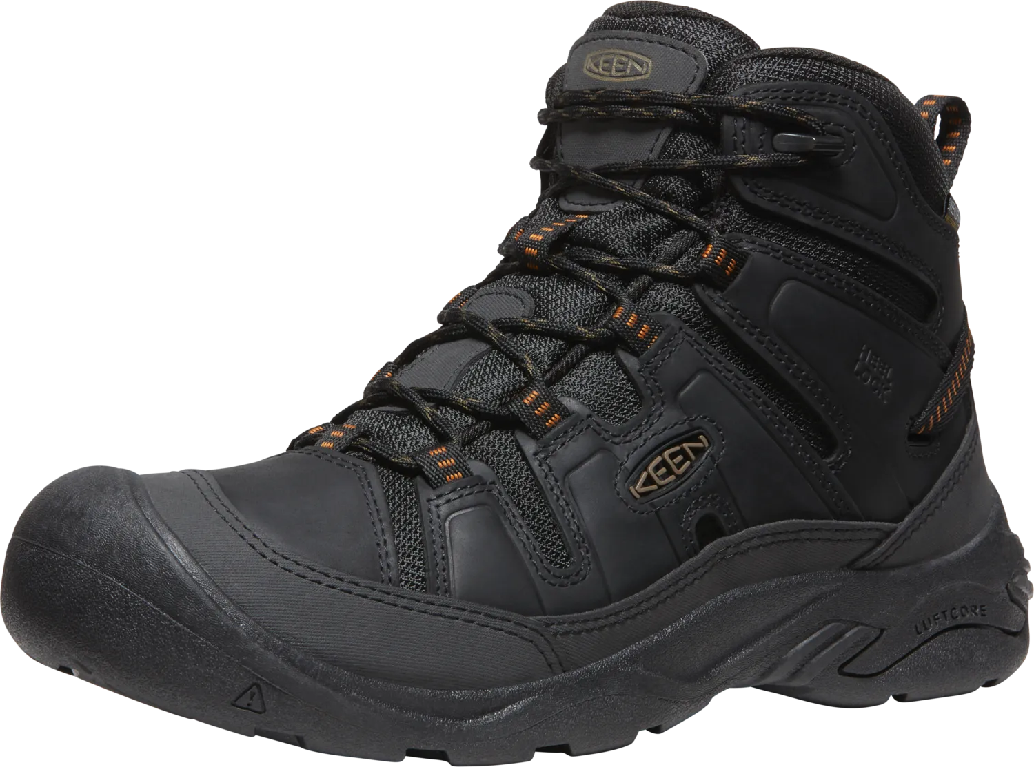 Keen Men's Circadia Waterproof Mid Trail Boots (Black/Curry)